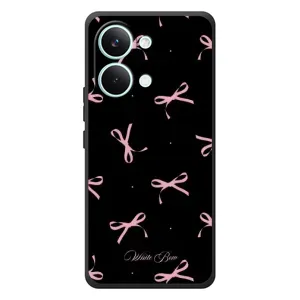 Чехол с бантиками на :.Xiaomi Poco X8 Pro Max (Банты на черном)