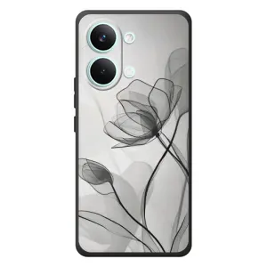 Чехол с цветочным принтом на :.Xiaomi Poco X8 Pro Max
(Черные цветы)