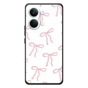 Чехол с бантиками на :.Xiaomi Poco X8 Pro Max (Розовые бантики)