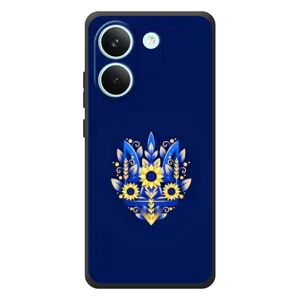 Чехлы для Xiaomi Poco X8 Pro Укр. Символика (AlphaPrint) (Цветочный Герб)