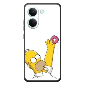 Чехол с Симпсонами для Xiaomi Poco X8 Pro (VPrint) (Гомер с пончиком)