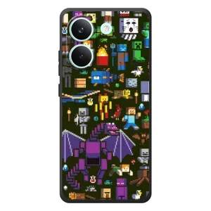 Чохол Майнкрафт на Xiaomi Poco X8 Pro (AlphaPrint) Minecraft (Колаж Майнкрафт)