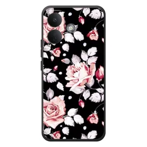 Чехлы с Цветами для Xiaomi Poco X8 (VPrint) (Цветочки на черном)