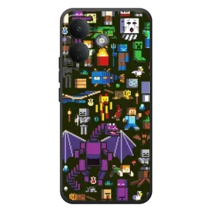 Чохол Майнкрафт на Xiaomi Poco X8 (AlphaPrint) Minecraft (Колаж Майнкрафт)