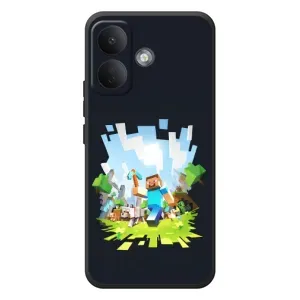 Чохол Майнкрафт на Xiaomi Poco X8 (AlphaPrint) Minecraft (персонажі Minecraft)