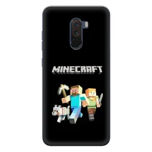 Чохол Майнкрафт на Xiaomi POCO F1 (AlphaPrint) Minecraft (герої Minecraft)