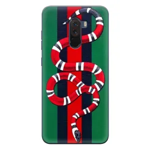 Чехлы ГУЧЧИ для Поко Ф1 (AlphaPrint) (Gucci змия)