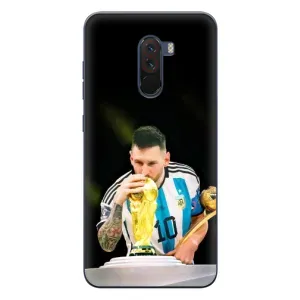 Чехлы для Xiaomi POCO F1 (Leo чемпион) (AlphaPrint) (Кубок Месси)