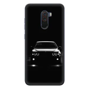 Чехол для Поко Ф1 - с принтом БМВ (AlphaPrint) (Машина BMW)