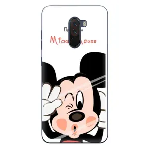 Эксклюзивный чехол для Xiaomi POCO F1 (AlphaPrint - Мультяшные) (Маус Микки)