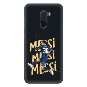 Чехлы для Xiaomi POCO F1 (Leo чемпион) (AlphaPrint) (Messi ПСЖ)