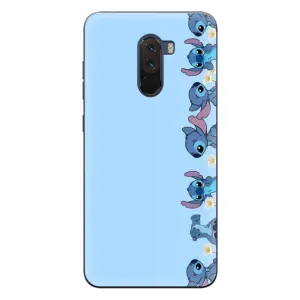 Чехол с принтом Стич на Xiaomi POCO F1 (Стич фон)