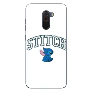 Чехол с принтом Стич на Xiaomi POCO F1 (Стич лого)
