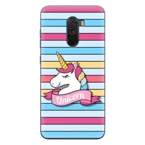 Чехол для Поко Ф1 - (Единорожки - Новинки) (AlphaPrint) (Unicorn)