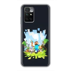 Чохол Майнкрафт на Xiaomi Redmi 10 (AlphaPrint) Minecraft (персонажі Minecraft)