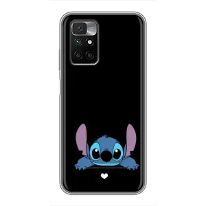 Чехол с принтом Стич на Xiaomi Redmi 10 (Стич на черном)