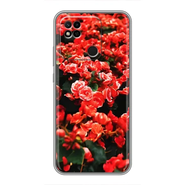 Чохол з принтом «Квіти червоні» для Xiaomi Redmi 10A