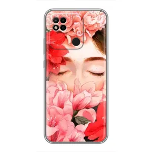 Чехлы (ART) Цветы на Xiaomi Redmi 10A (VPrint) (Глаза в цветах)