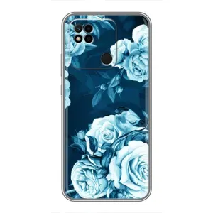 Чехлы (ART) Цветы на Xiaomi Redmi 10A (VPrint) (Голубые Бутоны)