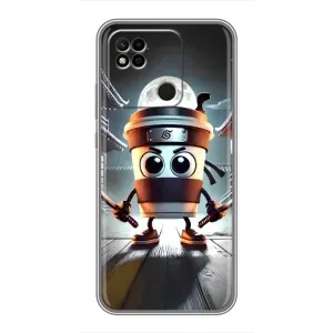 Чехол с мемом Тралалело тралала на Xiaomi Redmi 10A (Капучино асасино)