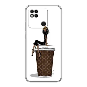 Чехлы Луи Витон для Xiaomi Redmi 10A (AlphaPrint - LOUIS VUITTON) (кофе LOUIS VUITTON)