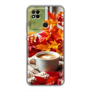 Чехол с уникальным дизайном «Осень с кофе» для Xiaomi Redmi 10A