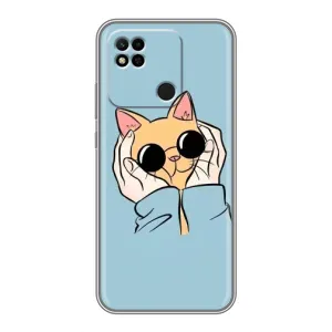 Чохол з принтом «Котик в окулярах» для Xiaomi Redmi 10A