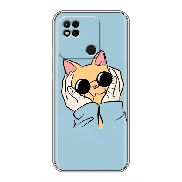 Чохол з принтом «Котик в окулярах» для Xiaomi Redmi 10A