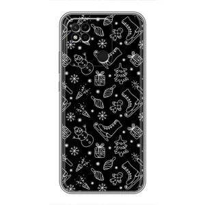 Новорічні, Святкові Чохли для Xiaomi Redmi 10A - 2024 год (Новорічний фон)