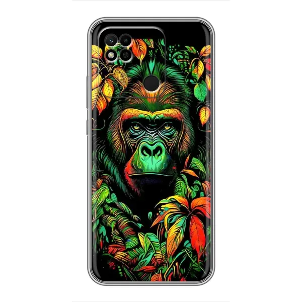 Чохол з принтом «Мавпа в квітах» для Xiaomi Redmi 10A