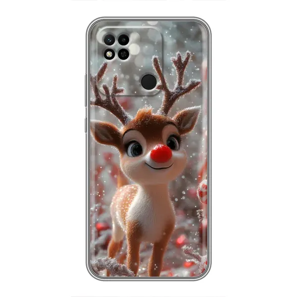 Чехол с принтом «Олень с носом» для Xiaomi Redmi 10A