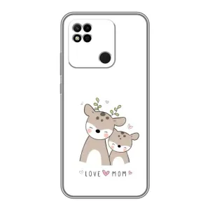 Чохол з принтом «Оленята мама і малюк» для Xiaomi Redmi 10A