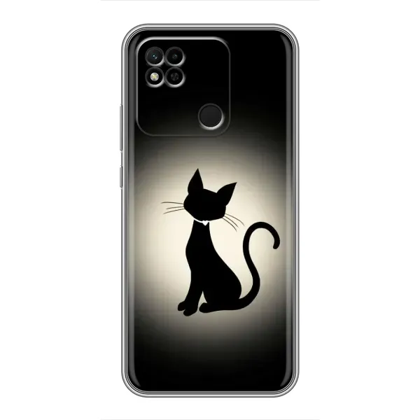 Чохол з принтом «Силует котика» для Xiaomi Redmi 10A