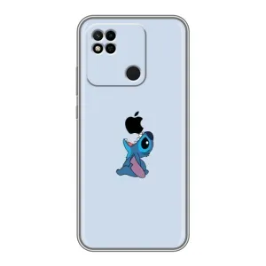 Чехол с принтом Стич на Xiaomi Redmi 10A (Stitch apple)