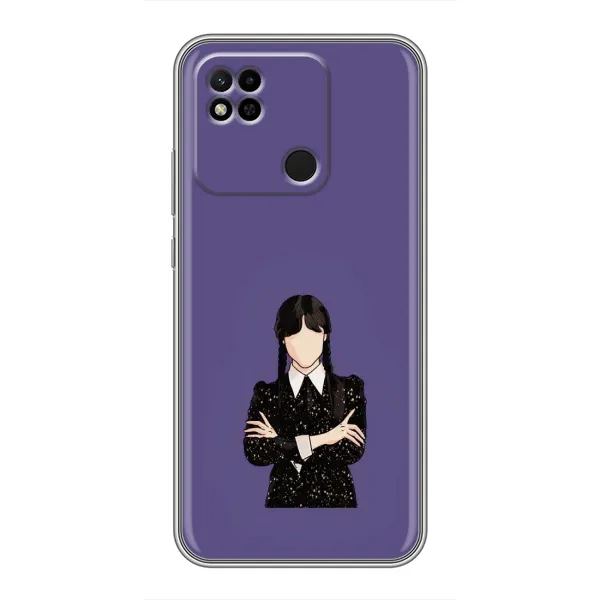 Чехол с принтом «Уэнздей в черном» для Xiaomi Redmi 10A Чехол с принтом «Уэнздей в черном» для Xiaomi Redmi 10A