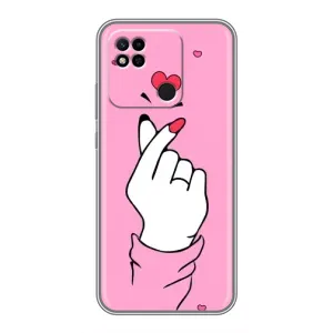 Чохол з принтом для Xiaomi Redmi 10A (AlphaPrint - Знак сердечка)