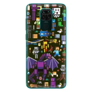 Чохол Майнкрафт на Xiaomi Redmi 10X (AlphaPrint) Minecraft (Колаж Майнкрафт)