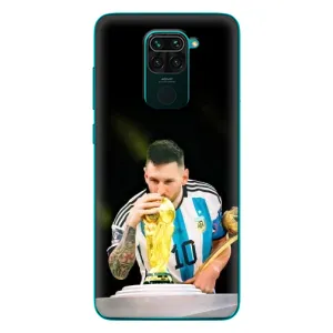 Чехлы для Xiaomi Redmi 10X (Leo чемпион) (AlphaPrint) (Кубок Месси)
