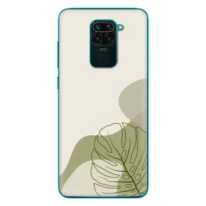 Силиконовый чехол с принтом в цветах на Xiaomi Redmi 10X (Зеленая монстера дизайн)