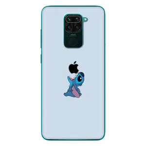 Чехол с принтом Стич на Xiaomi Redmi 10X (Stitch apple)