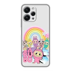 Чохол з Лабубу на Xiaomi Redmi 12 (5G) (Фон Лабубу)