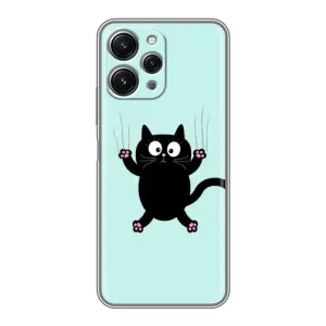 Чохол з принтом для Xiaomi Redmi 12 (5G) (AlphaPrint) Модні коти (Падаючий кіт)