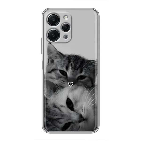 Чохол з принтом «Пара котів» для Xiaomi Redmi 12 (5G)