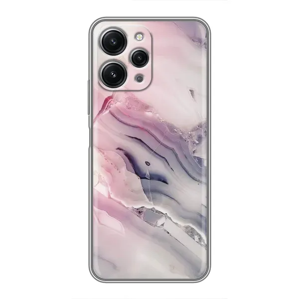 Чехол с принтом «Пурпурный Мрамор» для Xiaomi Redmi 12 (5G)