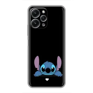 Чохол з принтом Стіч на Xiaomi Redmi 12 (5G) (Стіч на чорному)