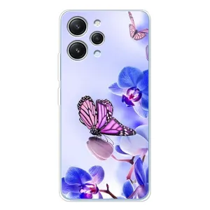 Чехлы с Цветами для Xiaomi Redmi 12 (VPrint) (Бабочка на цветочке)