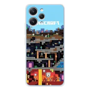 Чехол Майнкрафт на Xiaomi Redmi 12 (AlphaPrint) Minecraft (фон Minecraft)