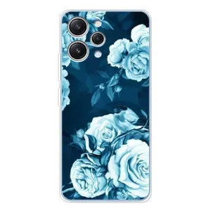Чехлы (ART) Цветы на Xiaomi Redmi 12 (VPrint) (Голубые Бутоны)