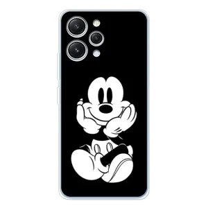 Міккі Маус чохол для Xiaomi Redmi 12 (AlphaPrint - Мультяшні) (Маус на чорному)