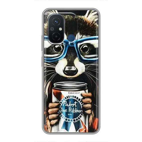 Чохол з принтом «Єнот з банкою» для Xiaomi Redmi 12C
